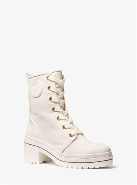 michael kors corey canvas boots|Corey Canvas Combat Boot .